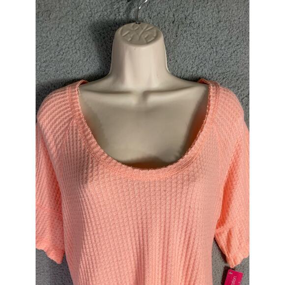 Xhilaration Women’s Orange Waffle Knit Pajama Cami Top Scoop  Sleepwear Size S - Picture 5 of 12